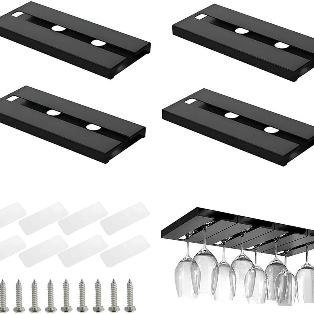 KUANGYE - 4pcs Estante Para Copas De Vinocolgador De Copas bares