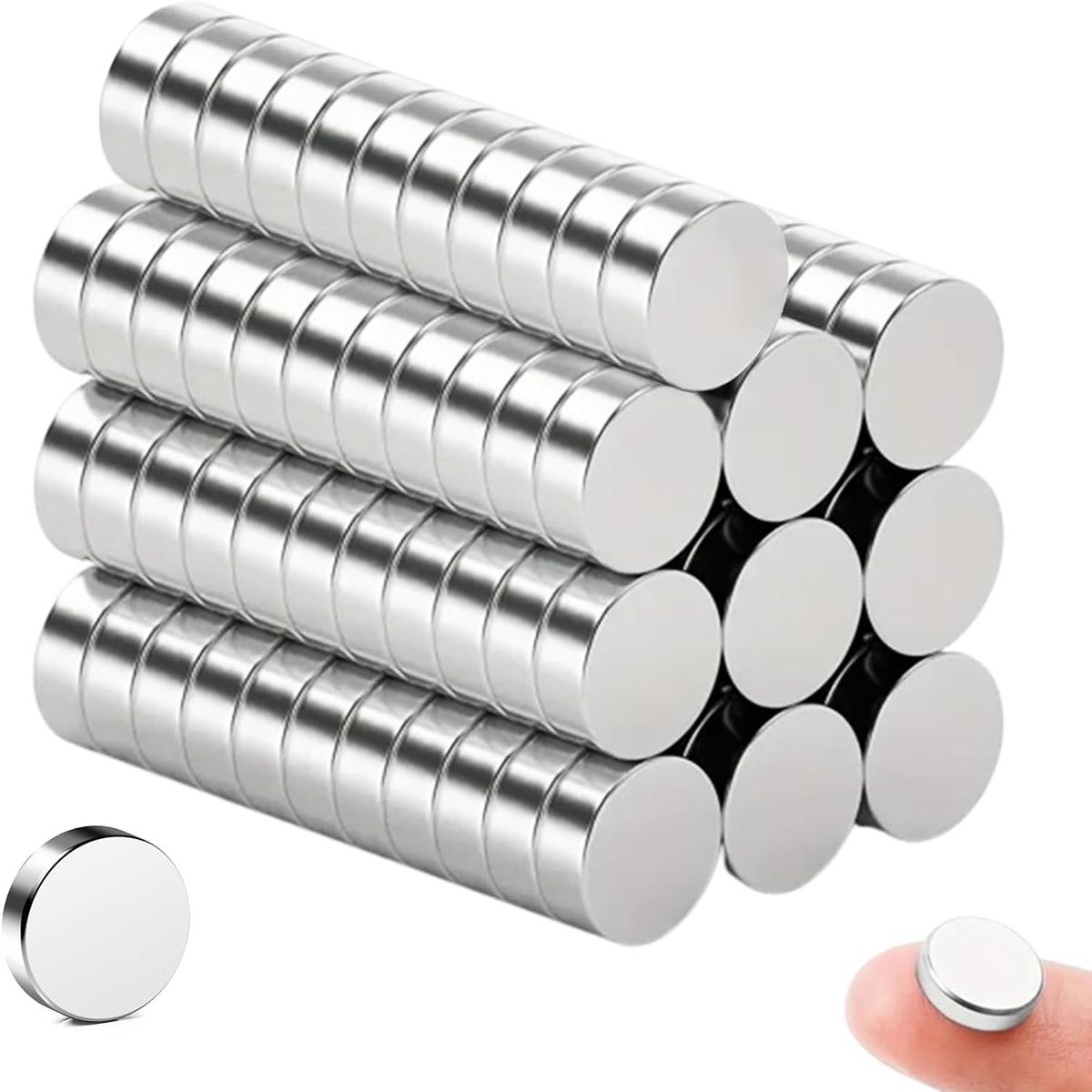 KUANGYE - 50 Imanes Neodimio Redondo Imán 8 X 3mm Super Potente