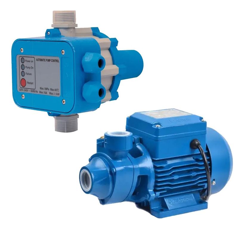 Kit Bomba De Agua 05hp 220v + Controlador Presion Elec