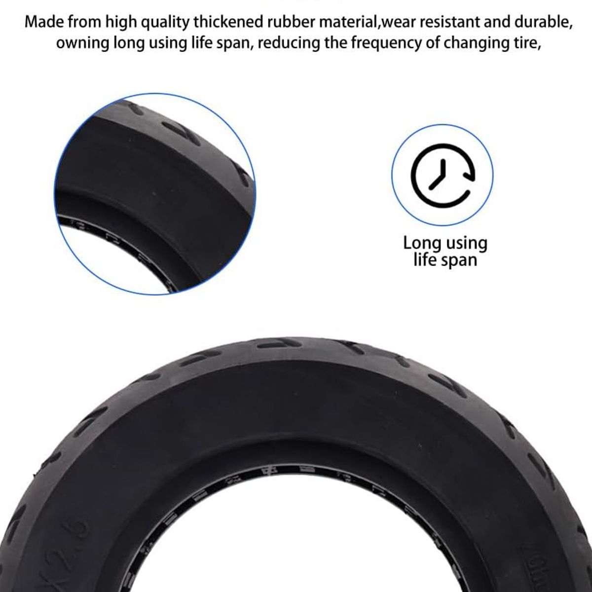 KUANGYE - Neumatico 10x25 Para Scooter Eléctrico