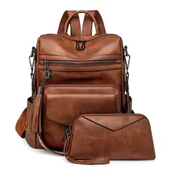 TIOZONEY - Mochila Cartera Urban Chic PU PU Mujer a la Moda Multiuso