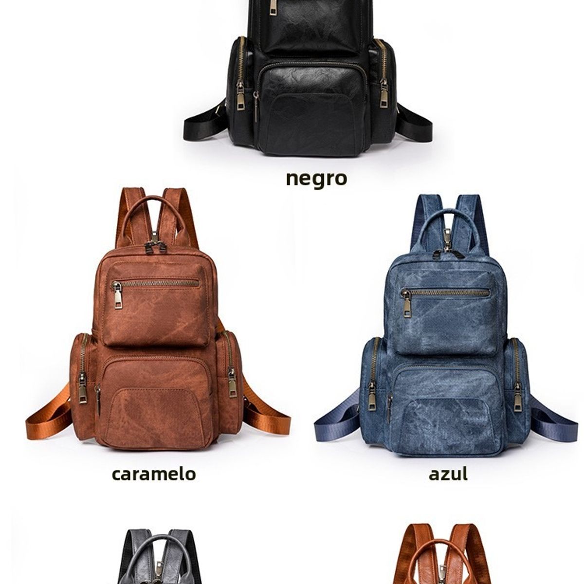 TIOZONEY - Mochila Cartera Urban Chic PU PU Mujer a la Moda Multiuso