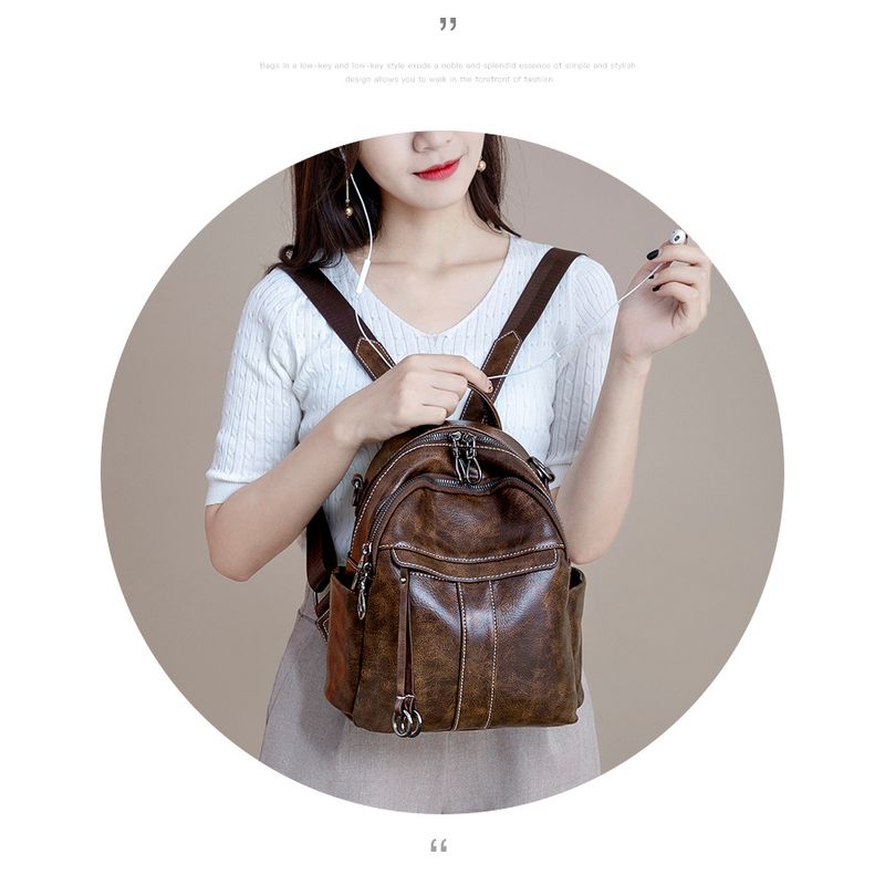 TIOZONEY - Mochila Cartera Urban Chic Cuero PU Mujer a la Moda Multiuso