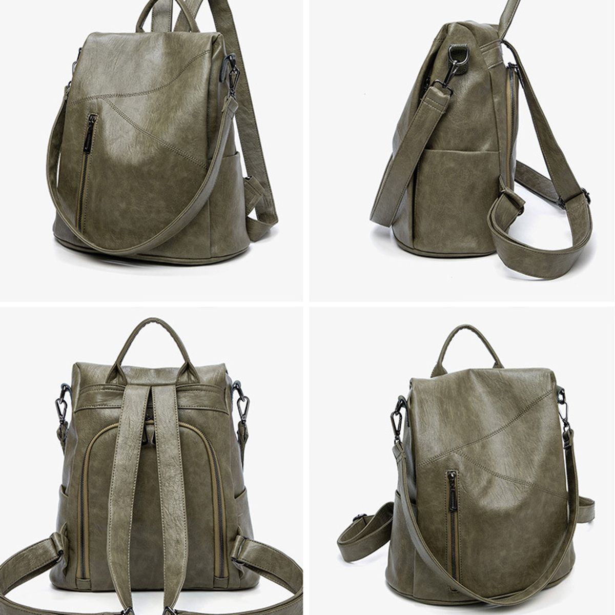 TIOZONEY - Mochila Cartera Urban Chic PU PU Mujer a la Moda Multiuso