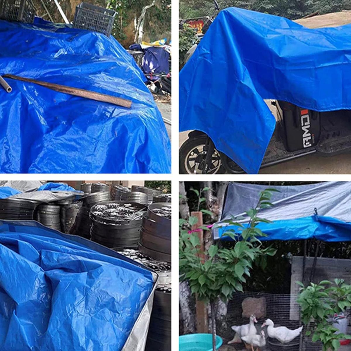 KUANGYE - Cobertor De Piscina Lona Multiuso 8x4 Mts Con Ojetillos