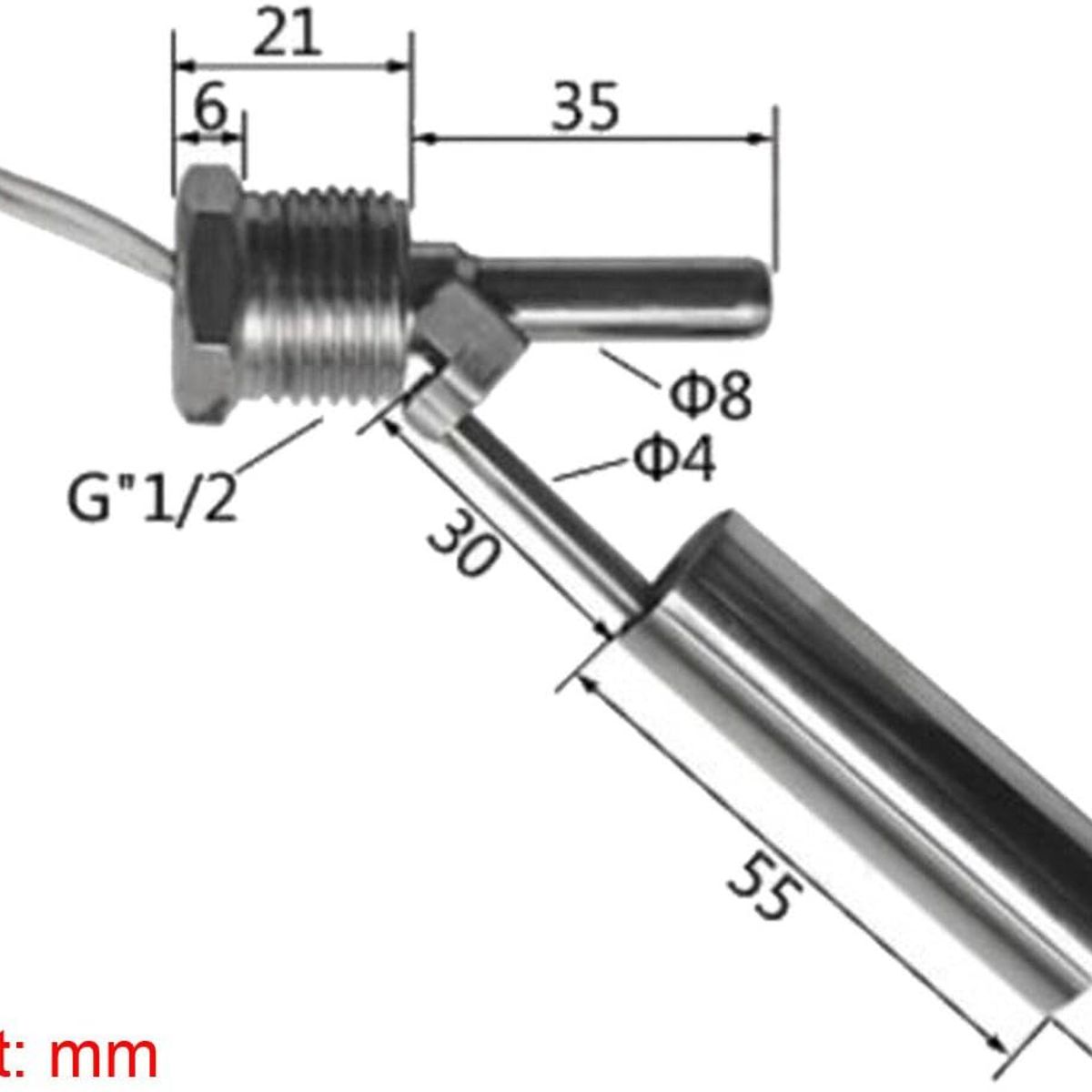 KUANGYE - Sensor Magnético Inox Flotante Nivel Reed Switch  Max