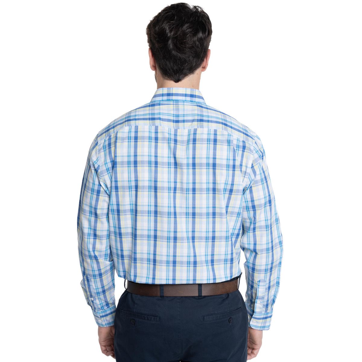 KOTTING - CAMISA HOMBRE CUADROS CUELLO INGLÉS FANTASÍA