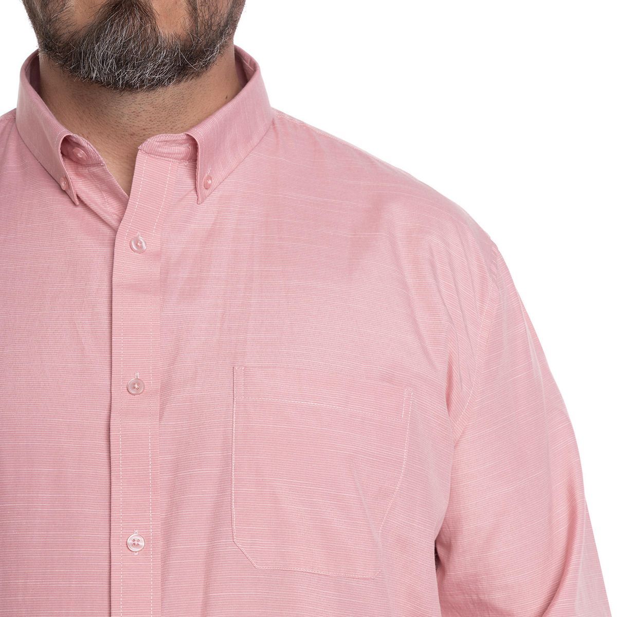 KOTTING - CAMISA HOMBRE CUELLO SEMI ITALIANO BOLSILLO PECHO COLOR SÓLIDO KOTTING