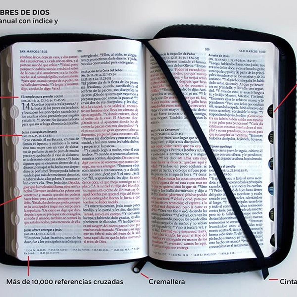 PENGUIN RANDOM HOUSE - Biblia RVR 1960 Letra Grande  10,5 Índice y Cierre negro