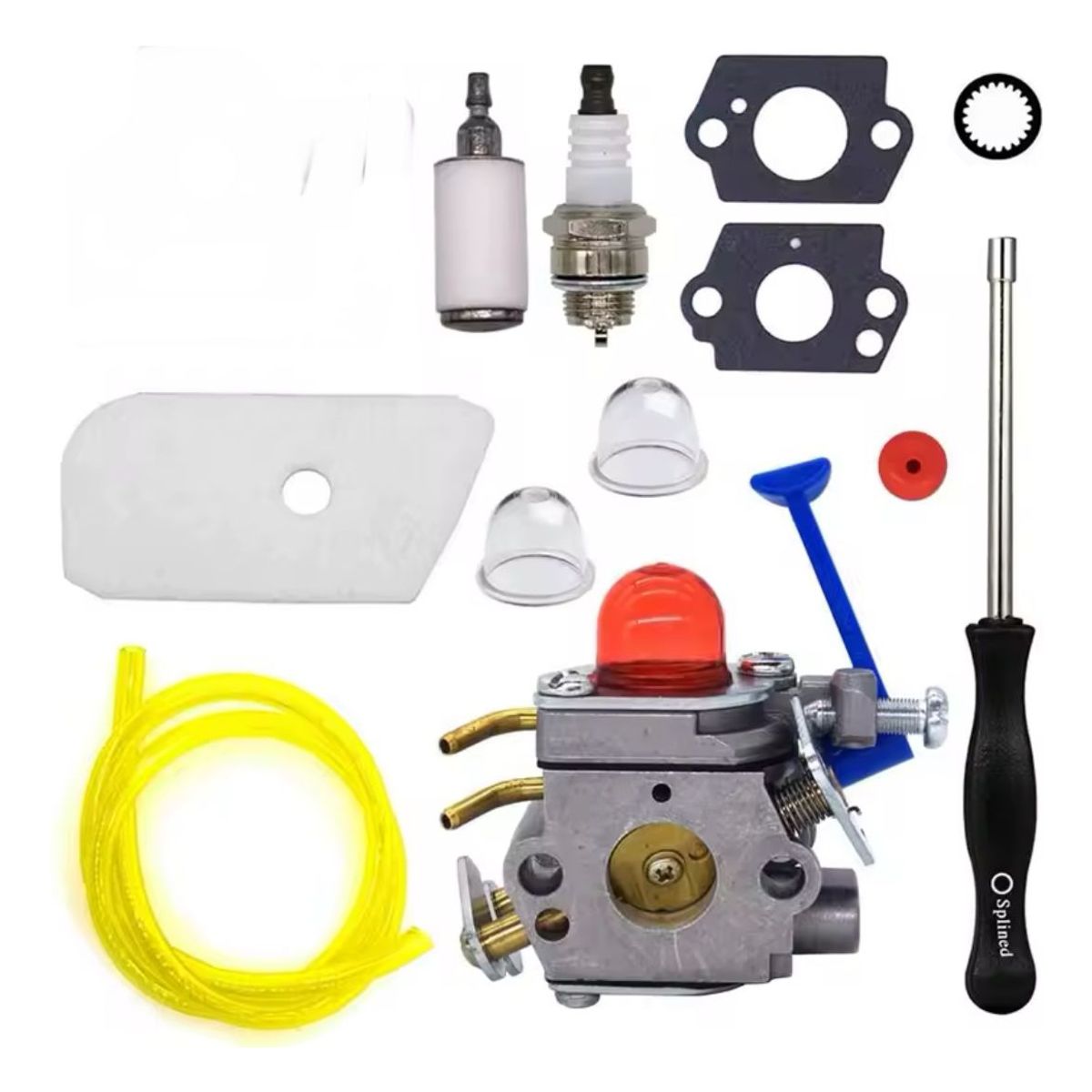 GENERICO - Carburador Para Husqvarna 124 125 128 + Kit Mantencion