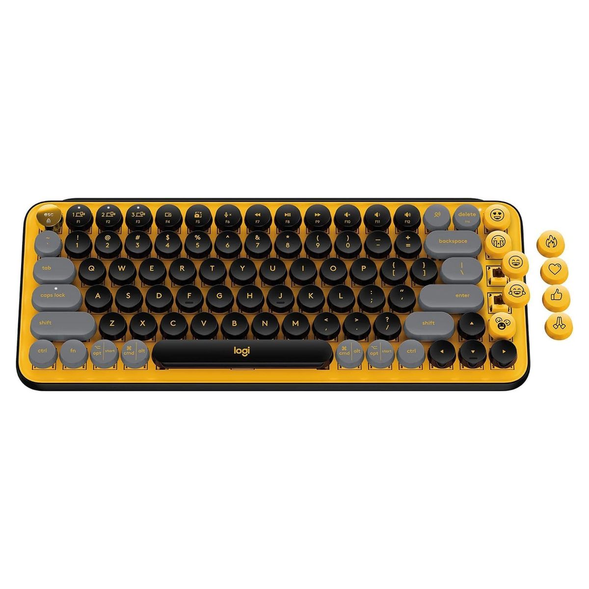 LOGITECH - Teclado Mecánico Inalámbrico Emoji Logitech Pop Key Amarillo