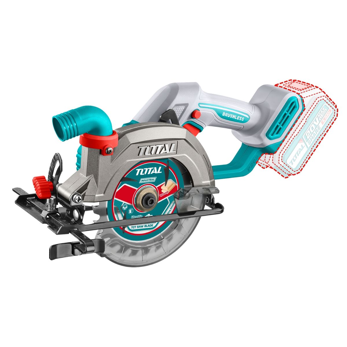 TOTAL TOOLS - Sierra Circular Inalambrica 140mm Total