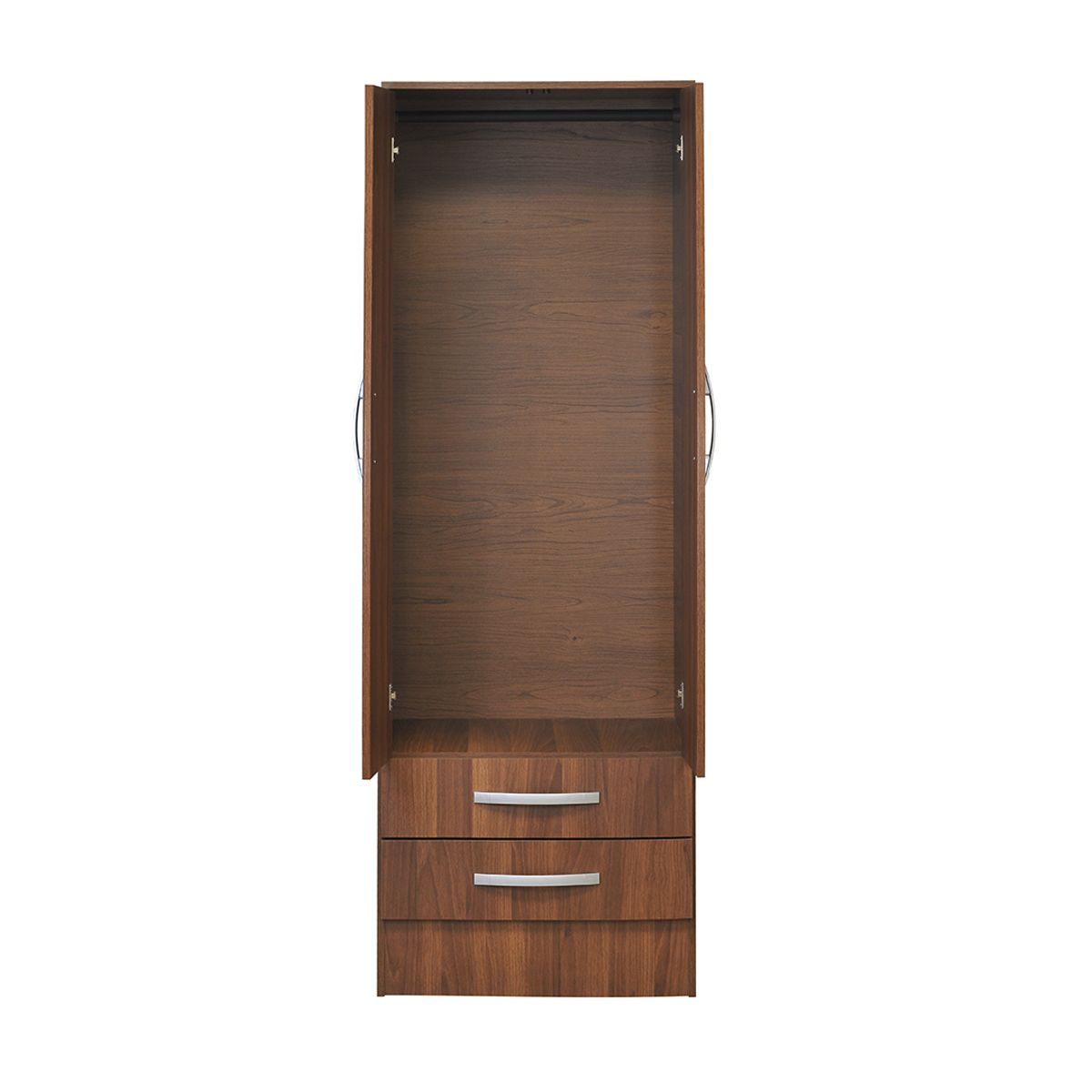 MOBIKIT - Closet 2 Puertas 2 Cajones Nogal Mobikit