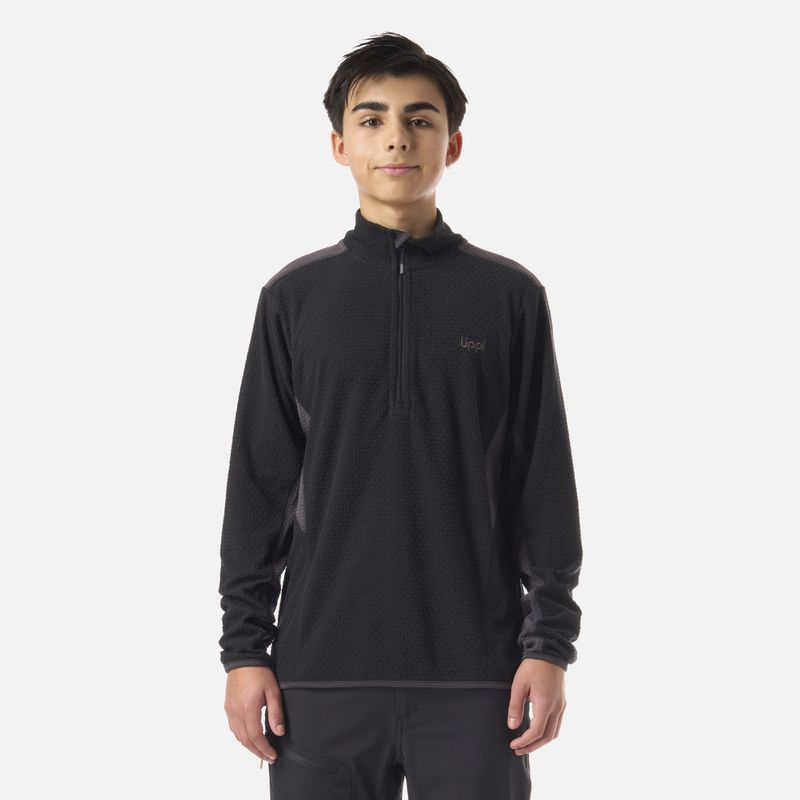 LIPPI - Polerón Teen Boy Mild Nano-F 1/4 Zip Negro Lippi
