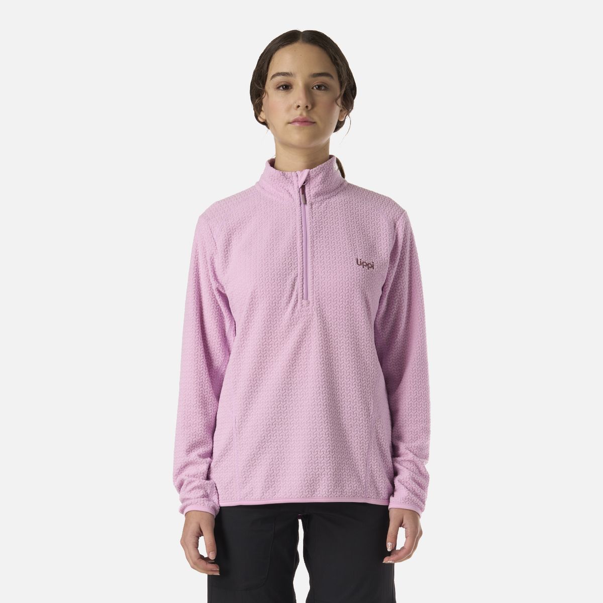 LIPPI - Polerón Teen Girl Mild Nano-F 1/4 Zip Rosa Lippi