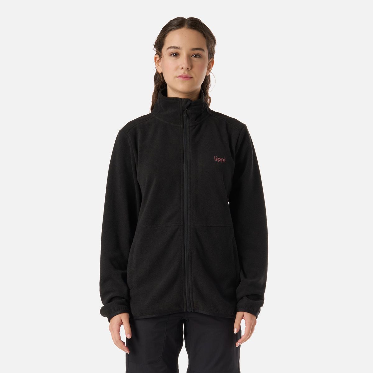 LIPPI - Polar Teen Girl Stripes Nano-F Full Zip Negro Lippi