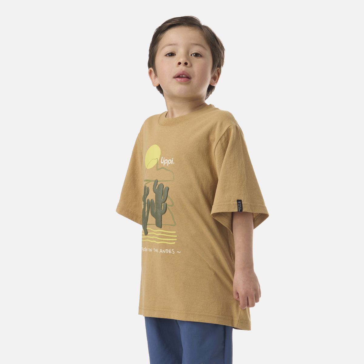 LIPPI - Polera Niño Desert Oversize T-Shirt Camel Lippi