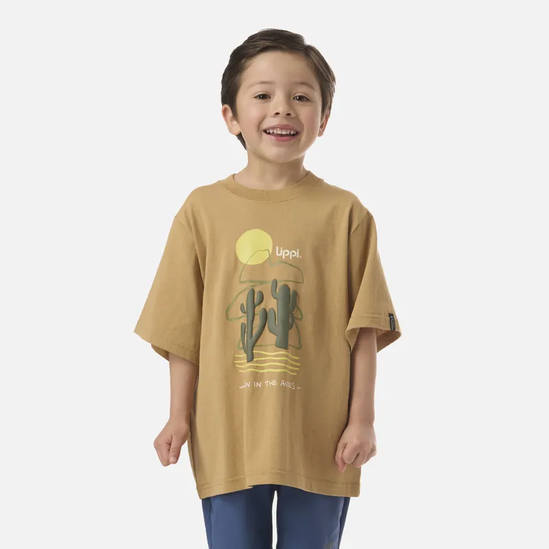 LIPPI - Polera Niño Desert Oversize T-Shirt Camel Lippi