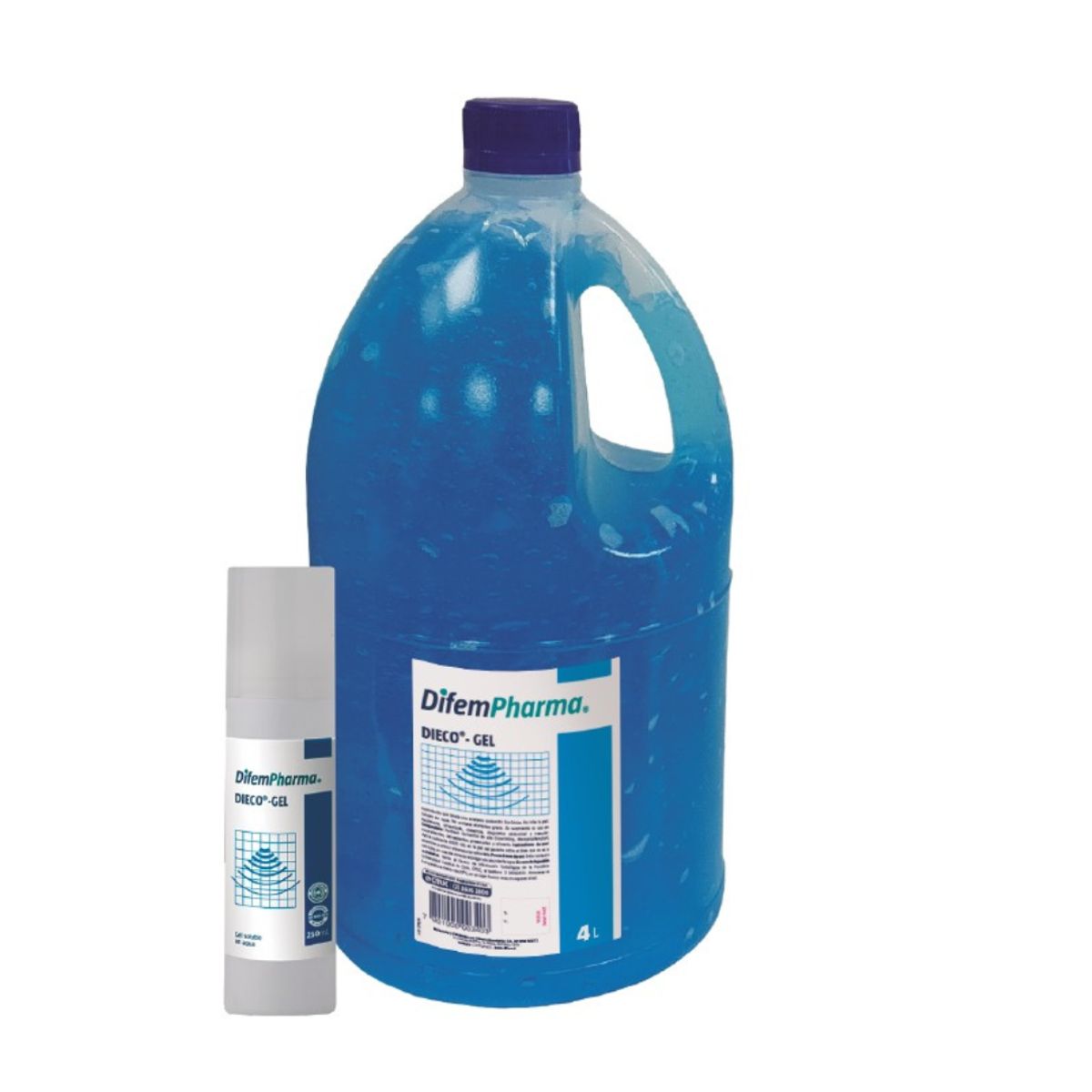 DIFEM - Gel Conductor Dieco, Bidon 4lt + Disp. 250 ml Difem