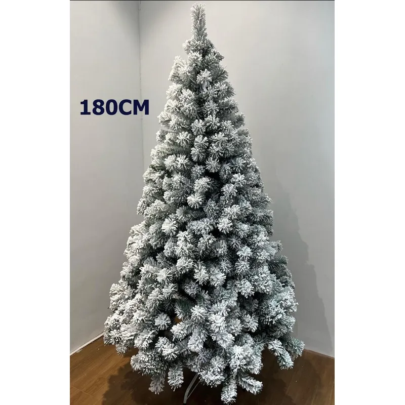 GENERICO - Arbol de Navidad Artificial Verde de Pino Nevado - 180 cm