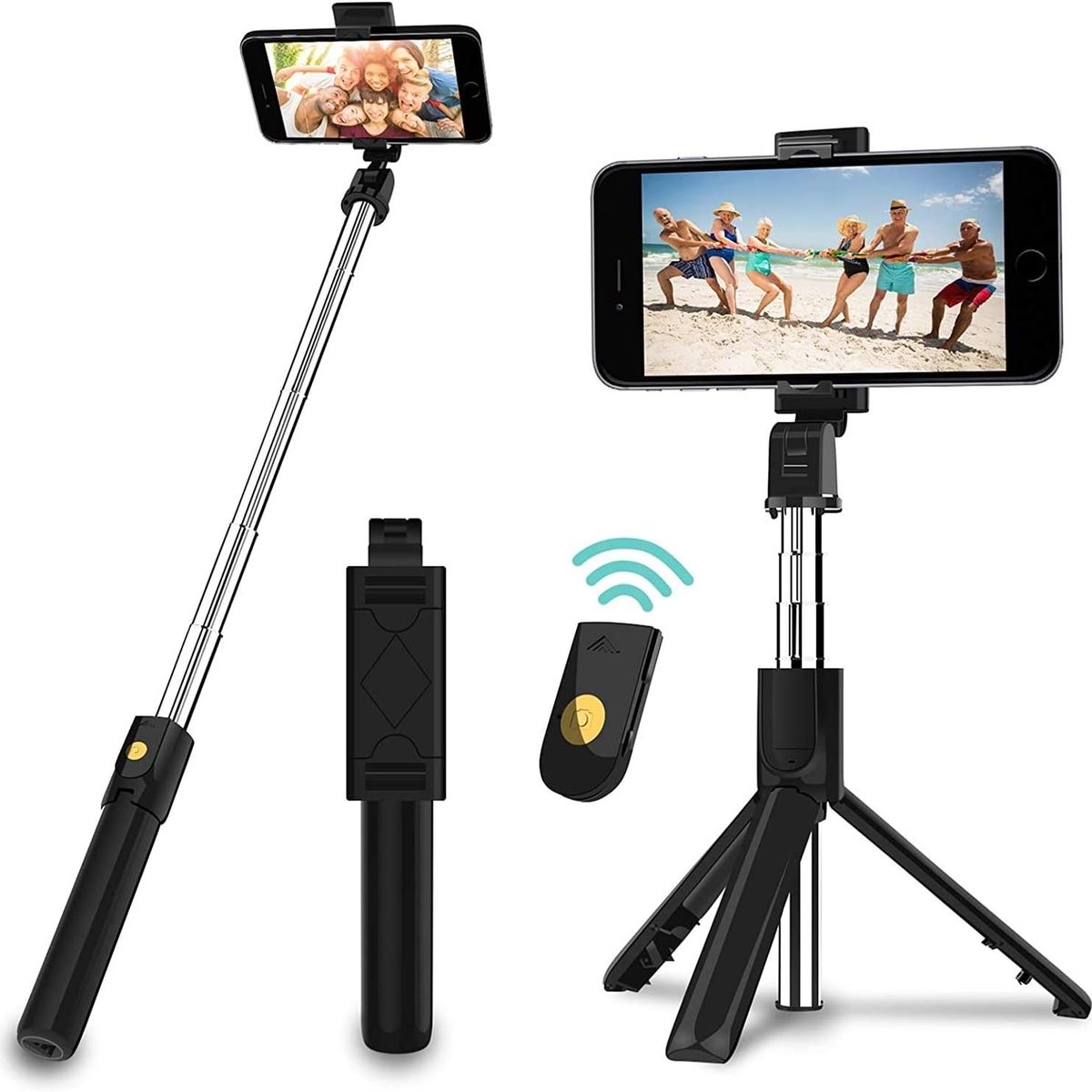 GENERICO - Tripode Bluetooth Selfie Stick K07