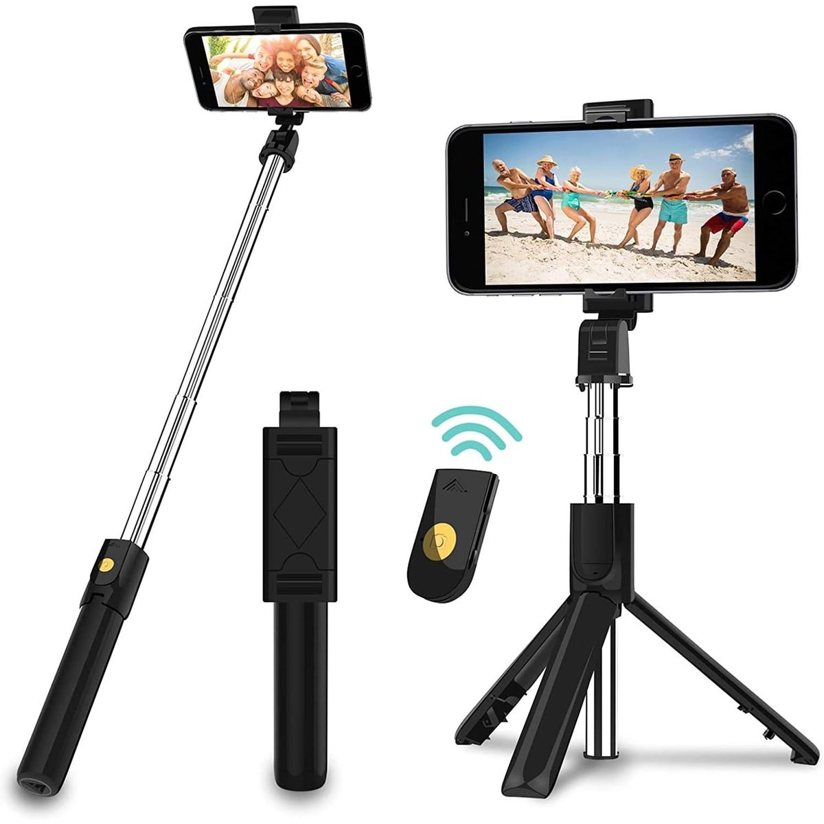 GENERICO - Tripode Bluetooth Selfie Stick K07