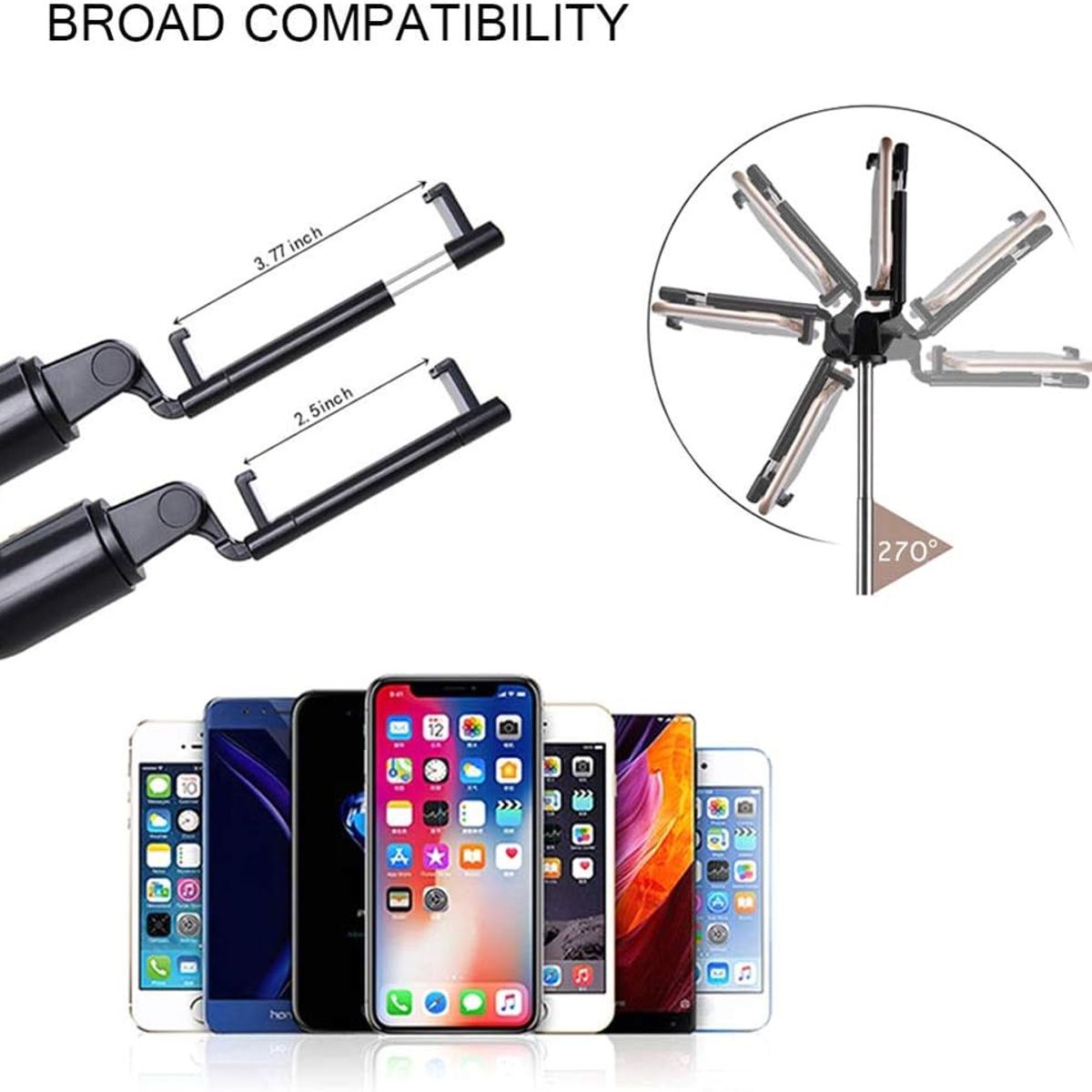 GENERICO - Tripode Bluetooth Selfie Stick K07