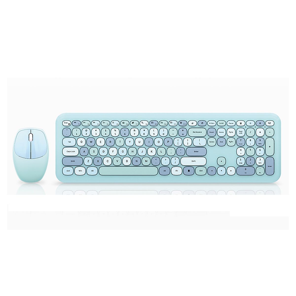 MOFI - Kit Teclado y Mouse Inalámbrico MOFI Azul