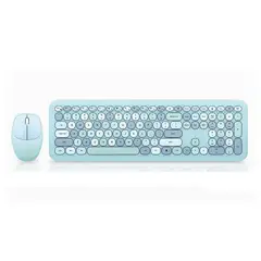 MOFI - Kit Teclado y Mouse Inalámbrico Azul