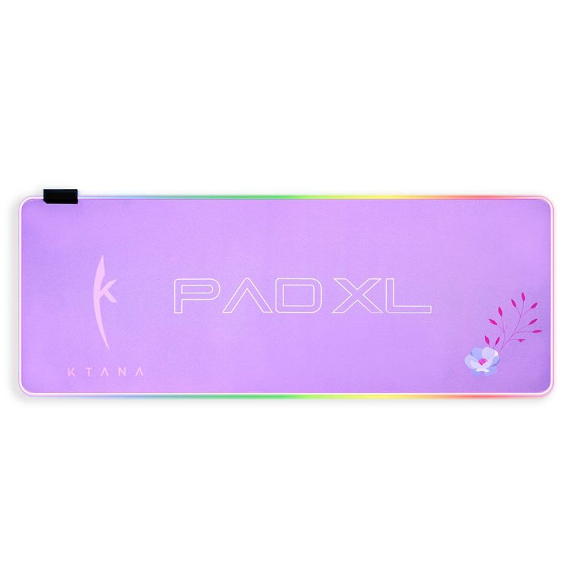 KTANA - Mouse Pad LED Gamer Profesional Lila 80X30 CMS Ktana