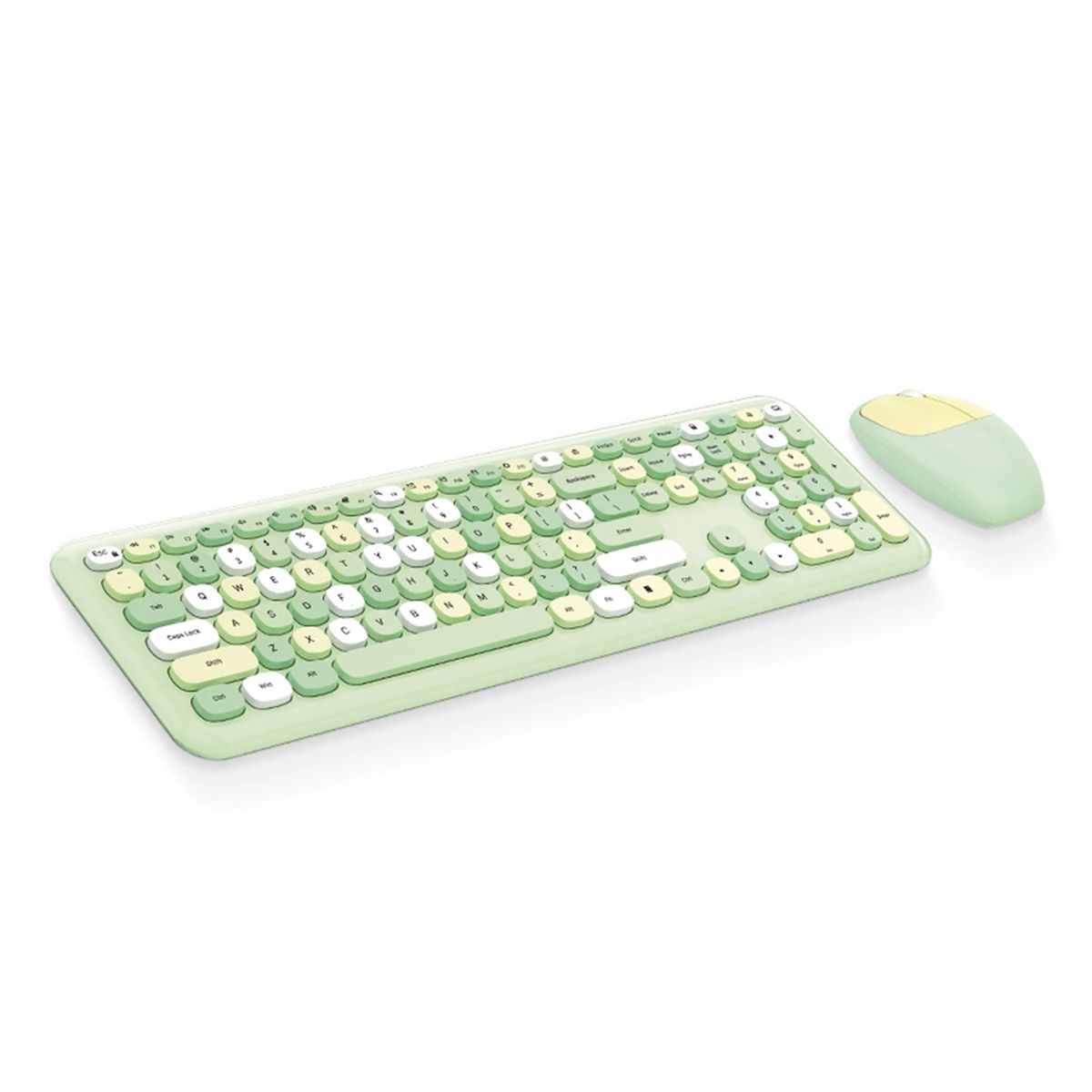 MOFI - Kit Teclado y Mouse Inalámbrico MOFI Verde