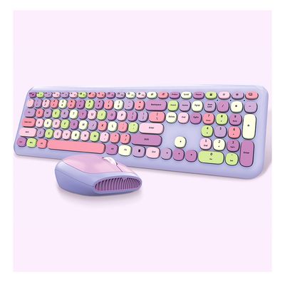 Imagen 2 del producto Kit Teclado y Mouse Inalámbrico Morado