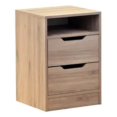 MOBIKIT - Velador Misuri 2 Cajones Roble Santana