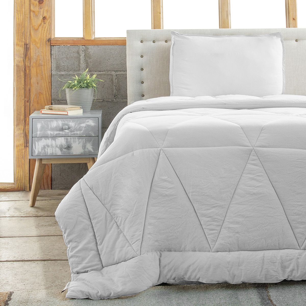 NAUTICA - Juego Plumon 2PL Comforter   Nautica Home c/fundas  -Poliester 95gr BLANCO