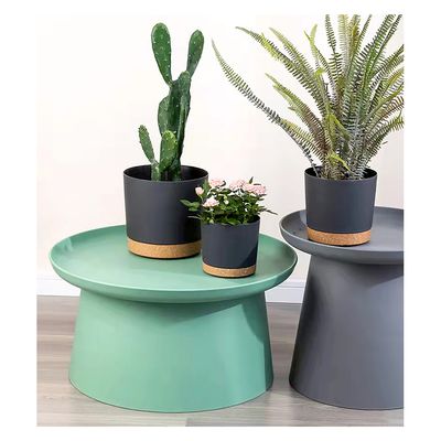 Imagen 2 del producto Macetero con Bandeja Extraíble y Drenaje Reflexivo L Negro