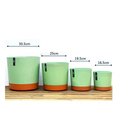 Imagen 2 del producto Macetero con Bandeja Extraíble y Drenaje Reflexivo Verde