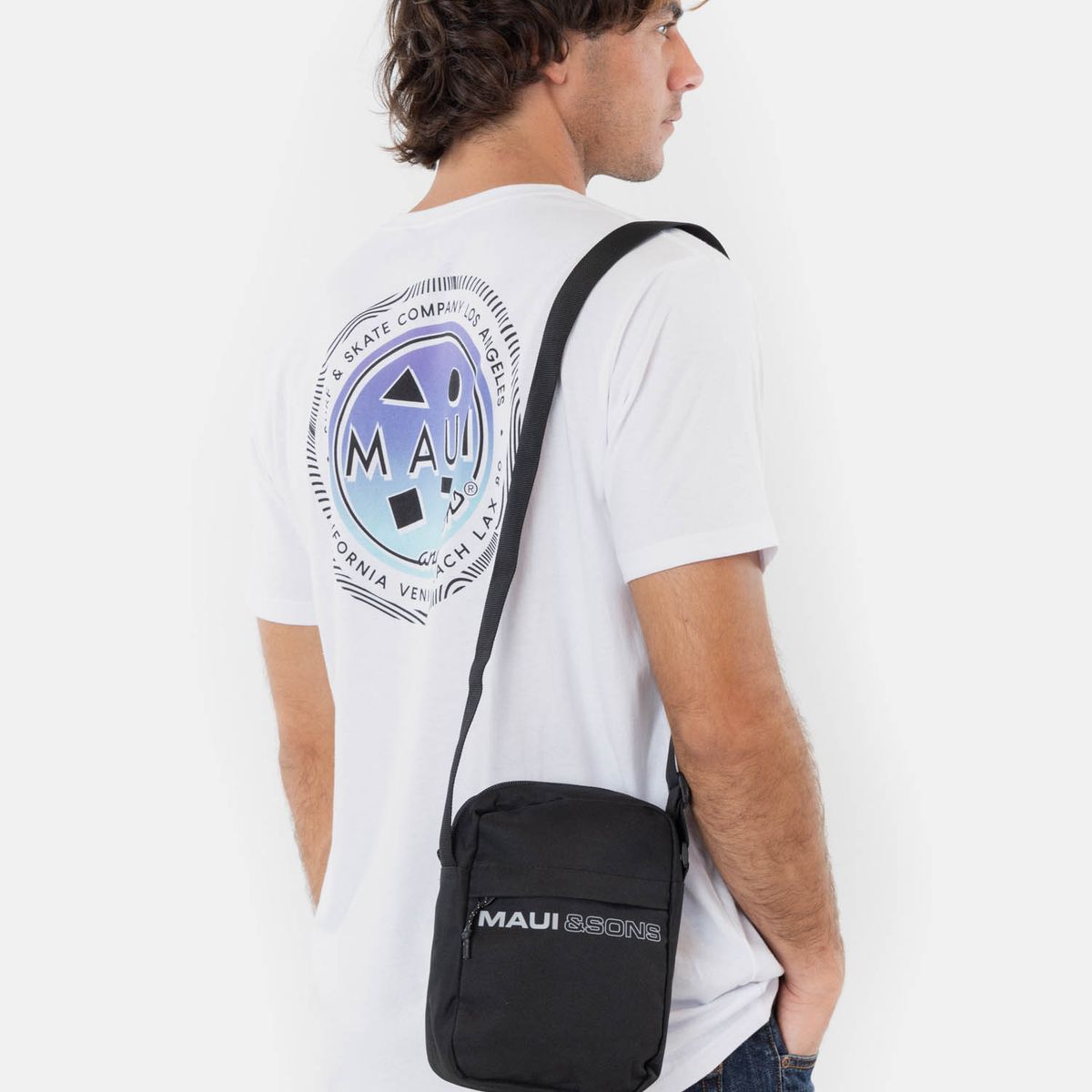 MAUI AND SONS - Banano MK Shoulder Negro Hombre Maui and Sons