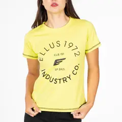 ELLUS - Polera Manga Corta Ringer Tee Industry Verde Limon