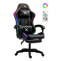 Silla Gamer Rgb Reclinable Reposapiés Silla Gaming + Control
