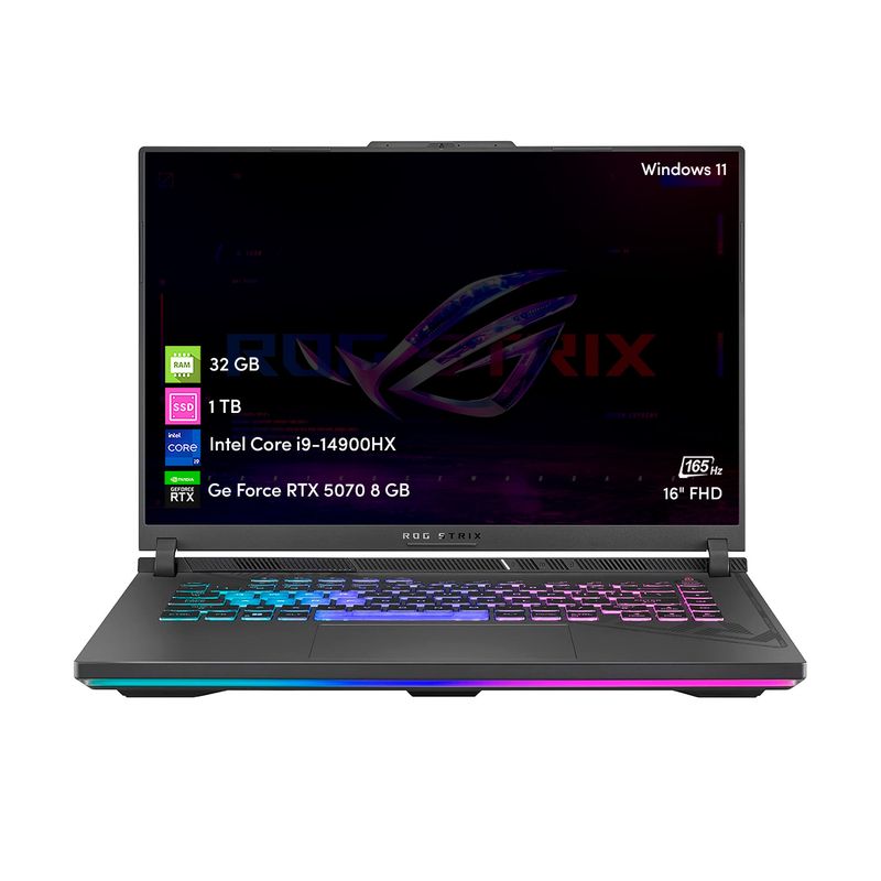 ASUS - Notebook Gamer Asus Rog Strix G16 Intel i9 32GB 1TB SSD RTX5070 16 FHD Win11