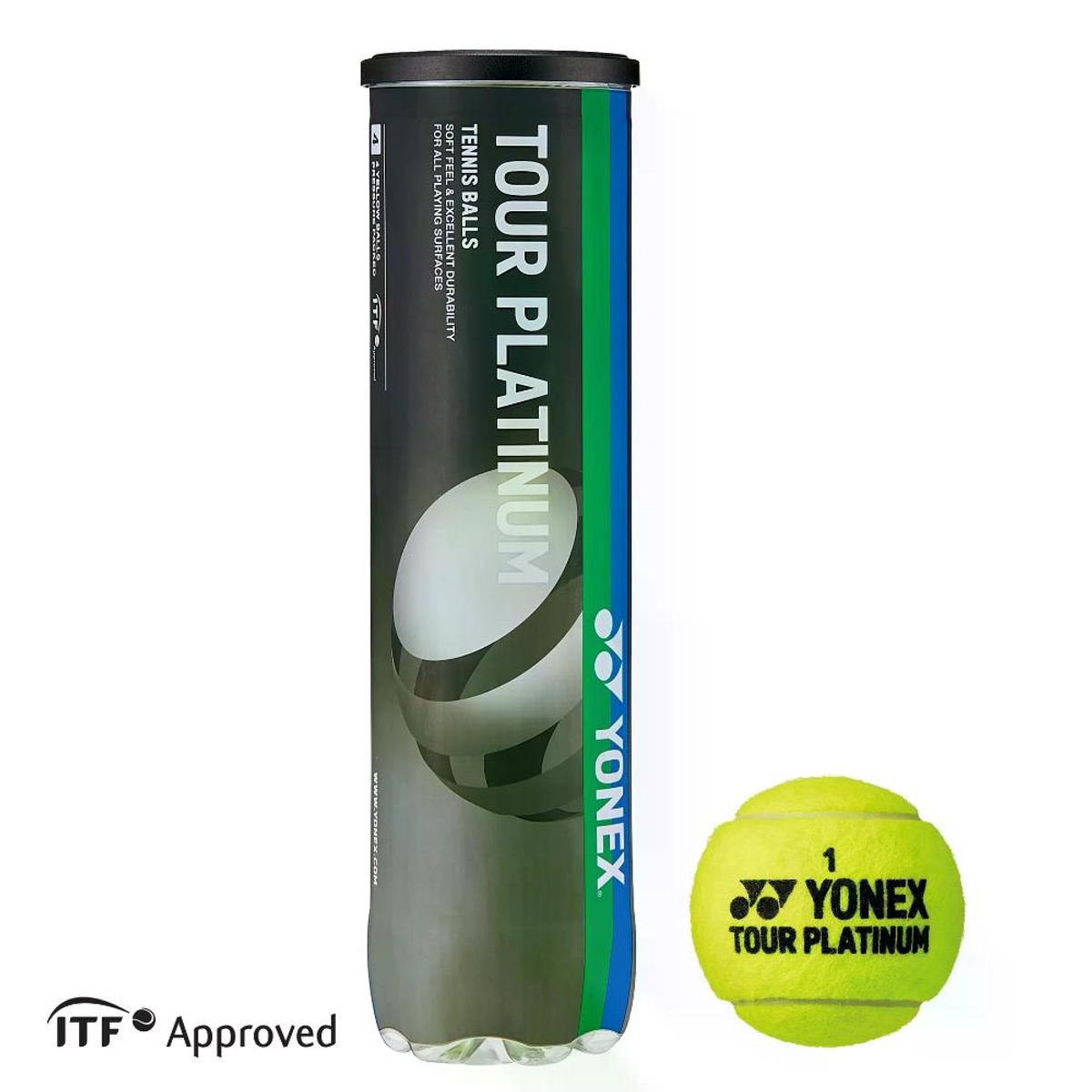 YONEX - Tarro Pelota Tenis Yonex TOUR PLATINUM X4