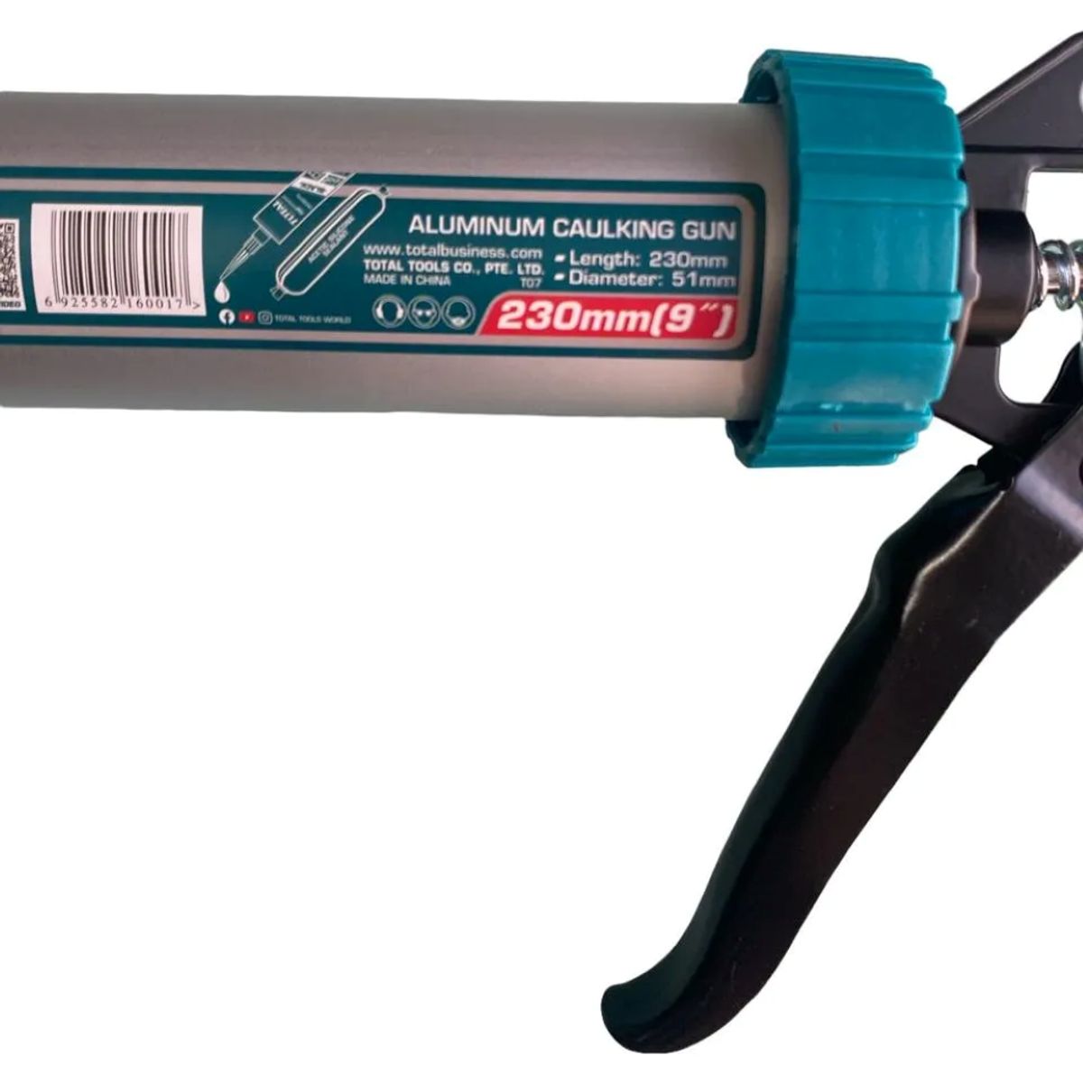 TOTAL - Pistola Calafatera Aluminio Para Silicona 9 PuLG THT20109