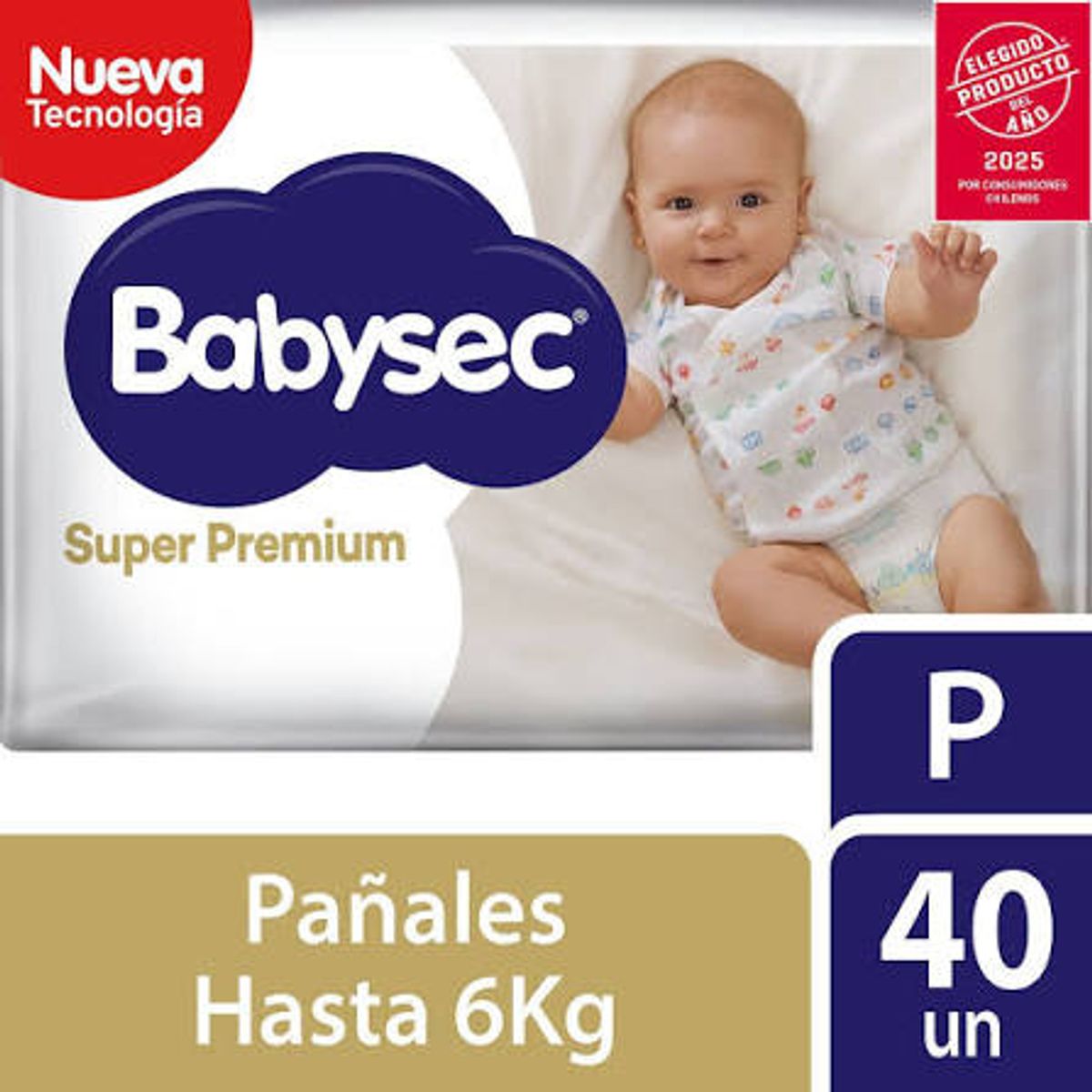 BABYSEC - Pañales De Bebé Babysec Super Premium Talla P 40und