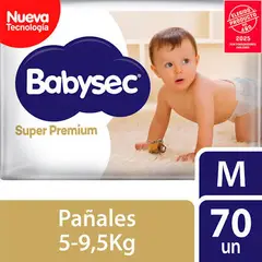 BABYSEC - Pañales De Bebé Super Premium Talla M 70 Und