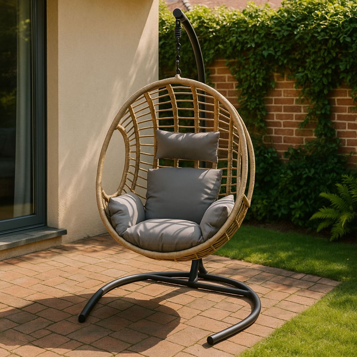 NOVAHUS - Silla Colgante de Terraza Almond