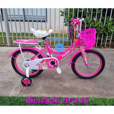 Imagen 2 del producto Bicicleta Infantil con Ruedas de Seguridad Aro 16 Fucsia
