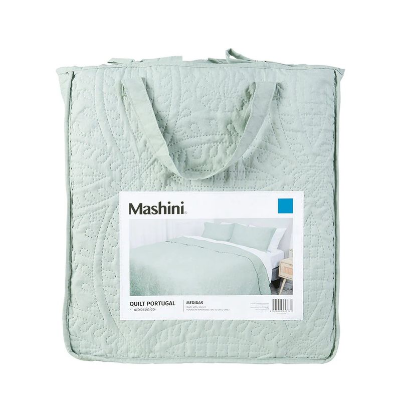 MASHINI - QUILT 1.5 PLAZAS PORTUGAL VERDE