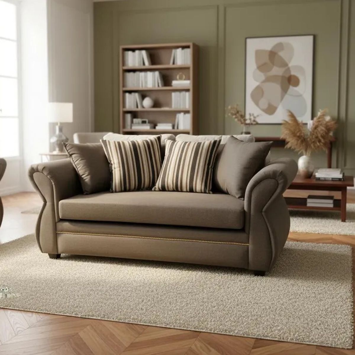 FLOBAL - Sofá 3 Cuerpos Grecia - Tela Repelente a Líquidos