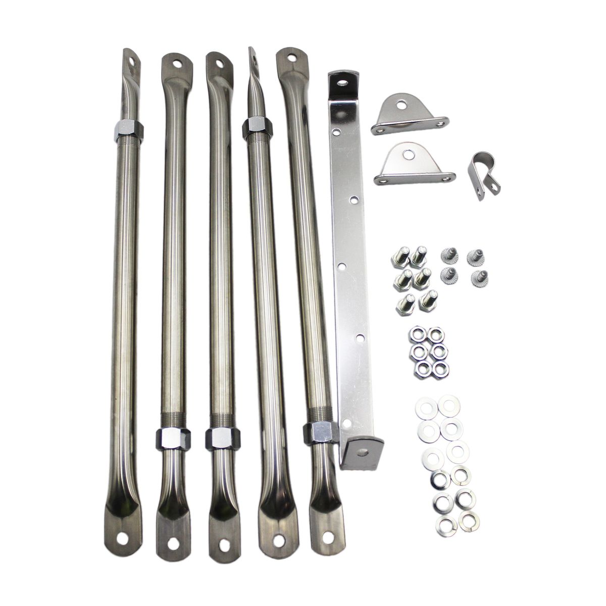 AUTOMANN - Kit Soporte Espejo Rectangular Cromado