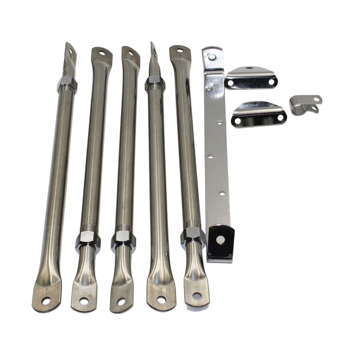 AUTOMANN - Kit Soporte Espejo Rectangular Cromado